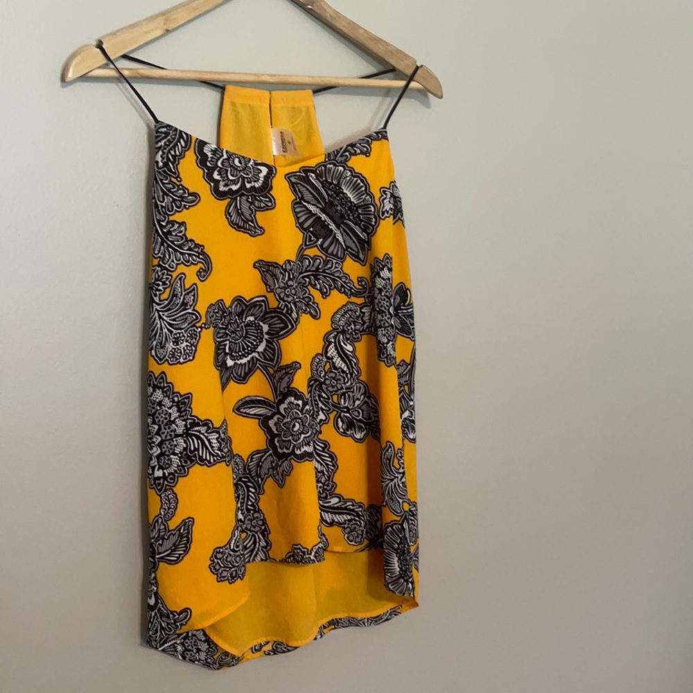 Express yellow floral camisole size M